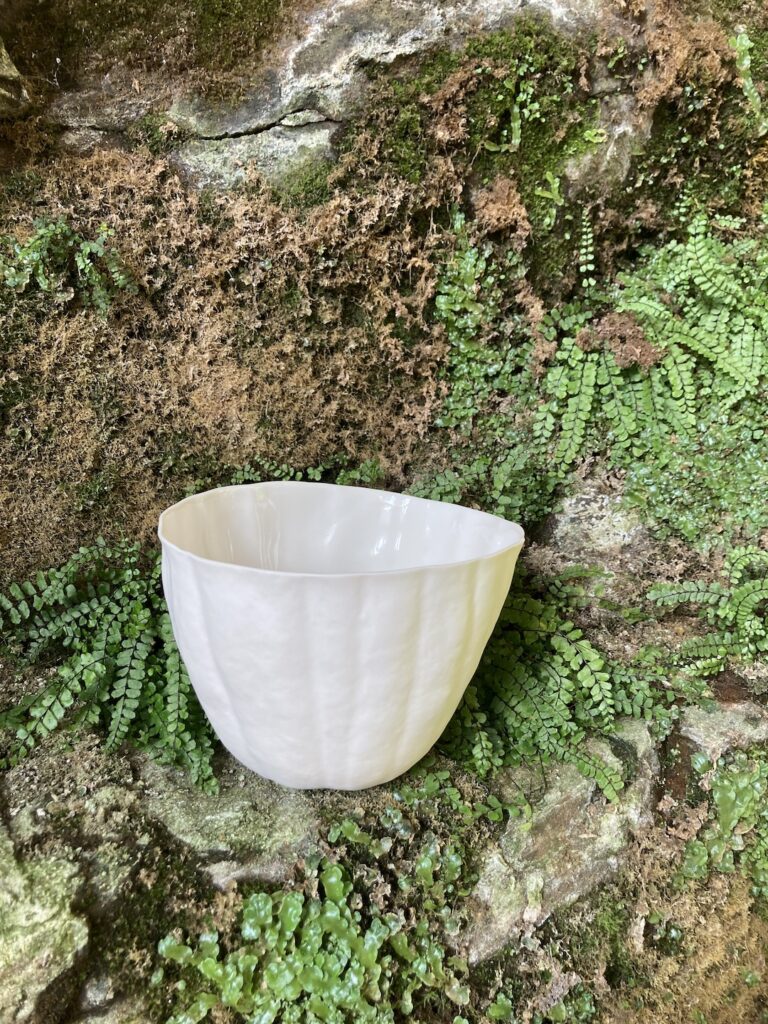coupe haute en porcelaine en forme de courge violina.